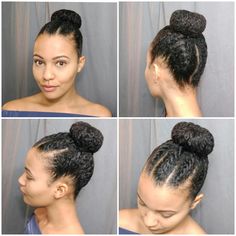 Flat twists and a bun. Great protective style! @_simplystasia Flat Twists, Natural Hair Twist Out, Natural Hair Twists, Pelo Afro, High Bun, Flat Twist, Protective Style, Natural Hair Updo