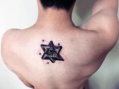 a man with a tattoo on his back