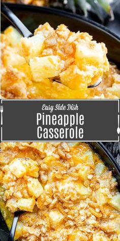 an easy side dish for pineapple casserole that is ready to be eaten