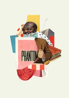 an illustration of a man holding a sign that says phantaton