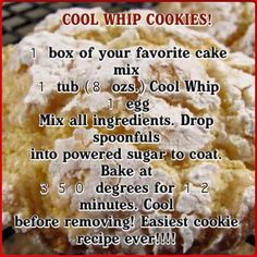 an image of a recipe for cookies