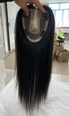 Virgin Natural color silk base Topper Women Topper European Virgin Hair Medium 130% Density Natural Soft Black 10-18 inches in stock Does not have great hair coverage, this piece meant to be a top area coverage, light weight. 3 days to return or exchange 10% restock fee on return. Thanks for your understanding ❤️ Grey Hair Topper, Human Hair Toppers, Parting Hair, Hair Topper, Hair Medium, Silk Hair, Hair Toppers, Silk Material, Great Hair