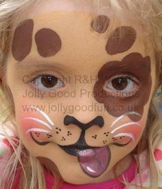 Animal Face Paintings, Dog Makeup, Puppy Costume, Face Painting Easy, Kids Face Paint, Pintura Facial