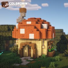 an image of a house made out of legos in the minecraft game collidoinn