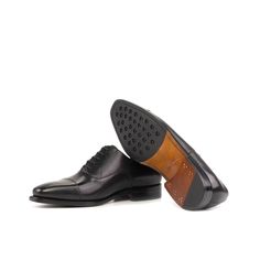 Characterized by its closed lacing style, the oxford is an elegant, classic, timeless style suitable for any occasion. The oxford is a staple shoe in any man’s wardrobe and can be dressed up or down. The Details: Materials: black box calf Sole: cognac goodyear dots leather rubber sole Last: Monti - Classic elegance with slightly square toe What is Fast Lane? Fast lane is our new experimental 7 day made to order collection, an ambitious never been heard of before collection of styles produced in Classic Oxford Lace-up Shoes With Rubber Heel Cap, Lace-up Oxford Shoes With Rubber Sole, Business Oxfords With Rubber Sole And Round Toe, Business Oxford Shoes With Almond Toe, Formal Goodyear Welted Loafers With Cap Toe, Formal Goodyear Welted Plain Toe Oxfords, Formal Oxford Shoes With Round Toe, Formal Oxford Lace-up Shoes For Office, Formal Round Toe Oxford Shoes