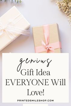 a gift box with the words genius's gift idea everyone will love