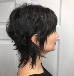 Mixi Haircut Style, Edgy Short Shag Haircut With Bangs, Short Layered Mullet, Choppy Mullet, Short Shag Mullet, Holistic Salon, Pixie Shag, Short Haircuts Ideas, Shag Hair