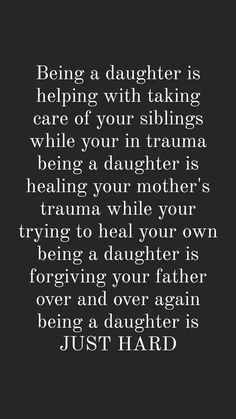 Being a daughter 😞 Daughters Without Fathers Quotes, Quotes About Being The Oldest Sibling, Elder Sibling Quotes, Broken Siblings, Eldest Daughter Problems, Eldest Daughter Poetry, Being The Oldest Daughter Quotes