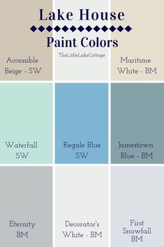 the different shades of paint that are available in this color scheme, including blue and white