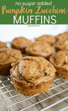 several muffins cooling on a wire rack