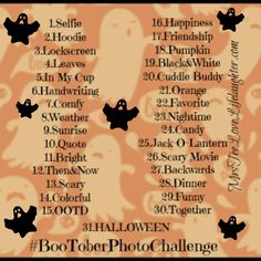 a halloween photo challenge with ghost numbers