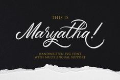 this is maryath handwritten font with multilingual support