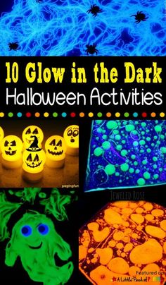 glow in the dark halloween activities and crafts for kids to do with their favorite characters