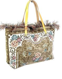 Let's Make Today Pretty! 💘😍 Italian Carpet Bag Taupe 💘😍 Roses and Teacups is Your Pathway to Beautiful Moments! Beige Rectangular Travel Bag With Handles, Beige Shoulder Bag For Shopping, Beige Tote Weekender Bag With Handles, Beige Satchel Weekender Bag For Shopping, Beige Travel Bag For Shopping, Beige Large Capacity Weekender Bag For Shopping, Large Capacity Tote Beach Bag, Bohemian Rectangular Canvas Shopping Bag, Beige Tote Weekender Bag For Errands