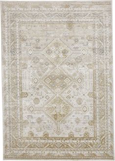 Aura 3738F Gold/Beige Rug - Rug & Home Feizy Rugs, Gold Rug, Medallion Rug, Floral Area Rugs, Ivory Rug, Beige Rug, Beige Area Rugs, Indoor Area Rugs, Rectangle Shape