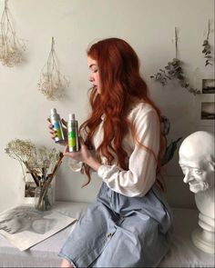 Red Toned Hair, Copper Hair Outfit Ideas, Ginger Hair Outfits Style, Dark Amber Hair, Deep Orange Hair, Red Head Outfits, Ginger Hair Outfits, Deep Copper Hair Color, Ginger Outfits