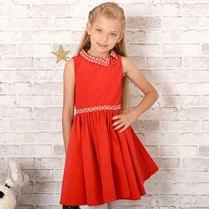 Red corduroy Christmas dress for girls Girls Christmas Dresses, Dress For Girls