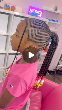 ✨ Precious kids ✨ on Instagram: "Julissa ☺️💕. Freestyle Low Ponytail Extensions 😍  • • • • • • • miramarhairstylist #miramarbraider ##miramarkidbraider #Broward raider #browardkidsbraids #browardbraids #broward hair raider #miamihairstylist #miamikidbraider #miamibraids #miamikidhairbraider #pompanokidsbraider #pompanobraider #kidfriendlystyles #kidfriendlybraids" Feed In Ponytail Kids, Cornrow Low Ponytail, Kids Braided Hairstyles Ponytail, Braid Mohawk Black Hair Kids, Hair Style For Little Black Girls Kids Braid Styles, Braided Mohawk Black Hair Kids, Braided Ponytail Kids, Braided Ponytail For Kids, Kid Ponytail Hairstyles Black