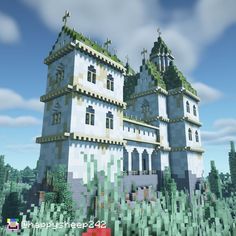 Minecraft Minecraft Hill Castle, Minecraft Castle Garden, Monastery Minecraft, Minecraft Monastery, Minecraft Castle Easy, Minecraft Chapel, Minecraft Castle Tutorial, Minecraft Burg, Description Ideas