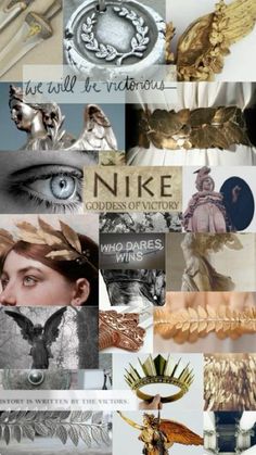 a collage of different types of jewelry and hair accessories with the words nike written on them