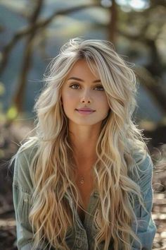 Layered Ponytail Long, Women Long Hairstyles, Bold Hairstyles, Wavy Long Blonde Hair, Funky Haircuts For Women, Long Womens Haircuts, Sleeping With Long Hair, Extravagant Hairstyles