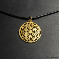 Flower Of Life Pendant Sterling Silver 24K Gold Plated, Flower Of Life Necklace, Sacred Geometry Pendant, Spiritual Jewelry The Flower Of Life symbol is one of the most fascinating, well-known, and recognized geometric symbols within the magical world of Sacred Geometry. This special symbol represents the cycle of life. It's believed that this symbol holds the most meaningful and sacred patterns of our universe as a whole. The pendant is handmade in 925 sterling silver and 24 karats gold plated, Flower Of Life Symbol, Geometric Symbols, Special Symbols, Greek Jewelry, Spiritual Jewelry, Flower Of Life, Cord Necklace, Sacred Geometry, Geometry