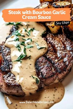 Ghostly Bourbon Garlic Cream Sauce, Steak With Bourbon Sauce, Steak With Ghostly Bourbon Garlic Cream Sauce, Bourbon Butter Sauce, Haunted Bourbon Garlic Cream Sauce, Steak With Haunted Bourbon Cream Sauce, Bourbon Garlic Cream Sauce, Steak With Bourbon Garlic Cream Sauce, Pepper Steak Sauce Recipe