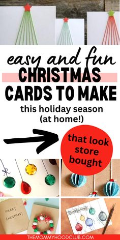 christmas cards to make that look store bought with the text easy and fun christmas cards to make at home