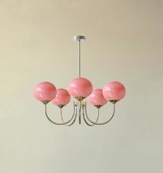 MARSHMALLOW CHANDELIER Marshmallow Chandelier, Modern Color Schemes, Timeless Glamour, Pink Chrome, Glass Lampshade, Copper Glass, Bed In Living Room, Funky Design, Mode Design