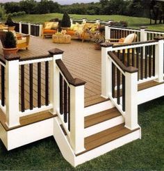 before and after pictures of a deck being built