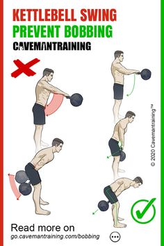 the kettlebell swing is shown with instructions to do it