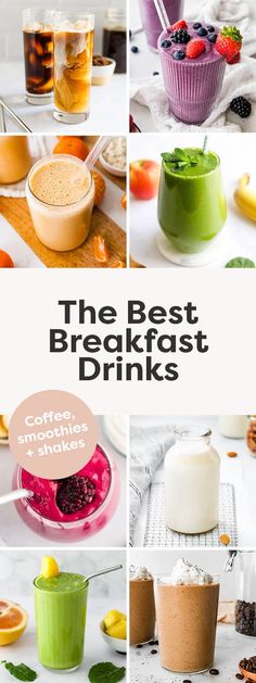 the best breakfast drinks collage