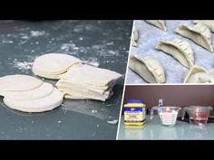 the process of making dumplings is shown here