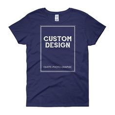 Personalized Women's short sleeve t-shirt - Shirt with custom image #ShortSleeve #CustomShirtsDesign #GiftForHer #ShirtForWomen #customized #CustomShirts #CustomImage #CustomWomensShirt #personalized #custom Self Gift, Personalized Photo Gifts, Photo Logo, Coral Blue, Personalised Gifts, Short Sleeve T Shirt, Design Quotes, Logo Graphic, Your Photo