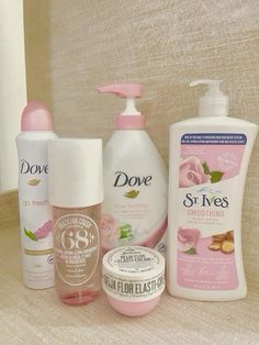 Rose Scented Body Wash, Dove Products Skin Body Lotion, Dove Body Care Aesthetic, Dove Body Wash Rose, Dove Body Products, Fresh Body Lotion, Perfumed Body Lotion, Body Shower Products, Pink Dove Products