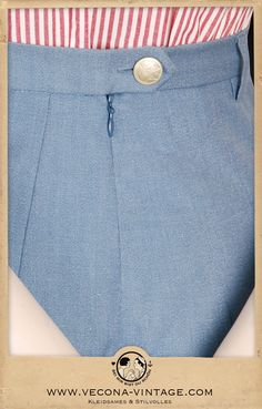 "Here's our maritime highlight for sunny days! The timeless linen culottes with a high waist and and cleverly placed darts emphasize your female curves at its best. Four belt loops hold your favorite belt perfectly at the waist line and two side pockets offer enough room for small change, credit cards and even a cell phone. The flared leg in 3/4 length perfectly highlights your ankles and draws attention to delicate sandals, statement socks or classic derby shoes. The high quality blend linen fa Delicate Sandals, 40s Blouse, Pleated Culottes, Linen Culottes, Statement Socks, Waistcoat Woman, Elegant Pant, Swing Dancing, A Cell