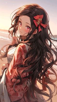 demon slayer Demon Slayer Nezuko Wallpaper, Demon Slayer Female, Demon Slayer Fan Art, Demon Slayer Oc Female, Cute Demon Slayer, Demons Layer, Female Demon, Oc Female