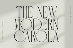 the new modern carola font