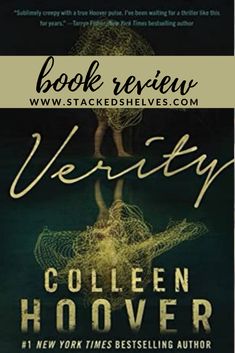 a book cover for verity by collien hoover with an image of a woman in