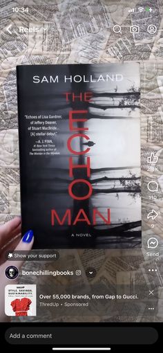 the edge man by sam holland is displayed on an iphone screen, and it appears to be reading