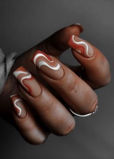 Discover Fashion & Art Updates on Luna Johnson's Profile! Nagellack Trends, Square Nail, November Nails, Cute Nails For Fall, Colorful Nails, Nail Swag, Bold Patterns, Trendy Nail Design