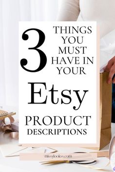 three things you must have in your etsy product description