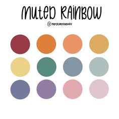 an image of different colored circles with the words,'multi rainbow'in black and white