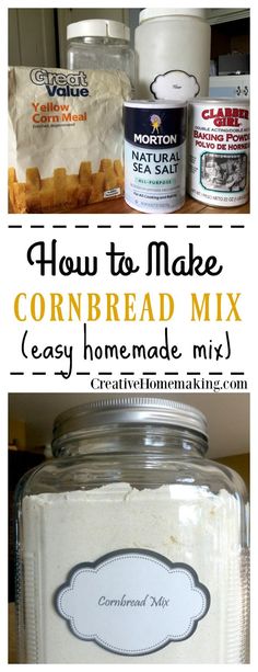 how to make cornbread mix in a mason jar