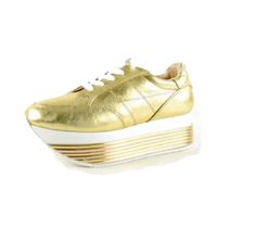 Wedge Sneakers Style, Gold Skies, Sneaker Lovers, High Wedges, Wedge Sneakers, Sky High, Platform Sneakers, The Club, Platform Wedges