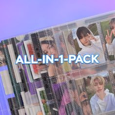 the album cover for all - in - 1 - pack features photos of young men and women