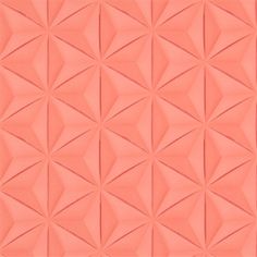 an orange wall with many triangles on it