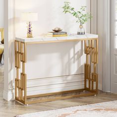 Modern Console Table, 42.5 Sofa Foyer Table with Faux Marble Tabletop Tribesigns Behind Sofa Table, Narrow Entryway Table, Table Behind Couch, Console Table Modern, Gold Console Table, Long Sofa Table, Long Console Table, Hallway Foyer, Behind Couch