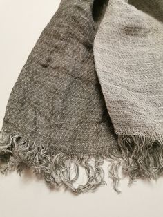 "Double sided pure linen scarf with fringes. Made of two linen pieces with a small seam in the middle of the scarf. Double-layered fabric is specially softened, washed, will not shrink anymore. Medium weight, densely woven and soft, due to it's special double-layered weaving the fabric is crumpled. Linen scarf is a great accessory for any outfit, can be used for head wrapping as well. Perfect for any season - cool in summer and comfortable in autumn/winter. Available in a paper box - ready for g Head Wrapping, Layered Weave, Linen Shawl, Linen Scarf, Layered Fabric, Linen Scarves, Fabulous Fabrics, Pure Linen, Paper Box