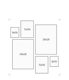 the size and width of four square frames